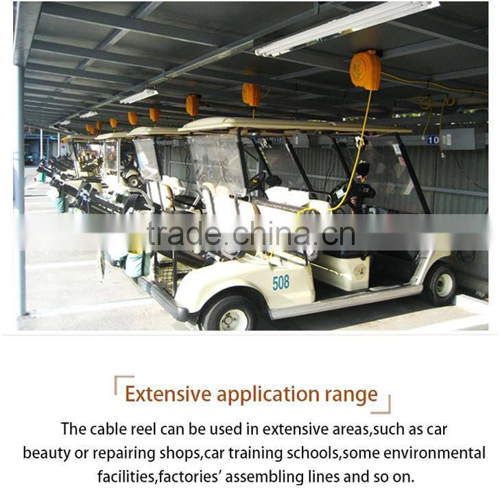 China Durable 6Mself-retracting spring loaded 220v cable cord reel retractable