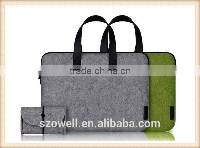 2014 Wholesale felt laptop briefcase with 2 piece