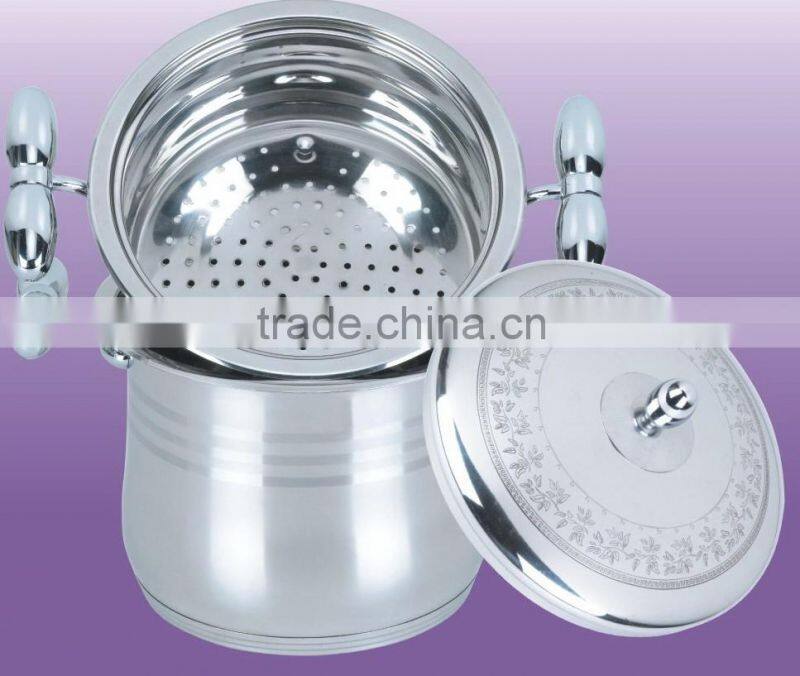 AH3594 sainless steel double boiler ( steamer set )