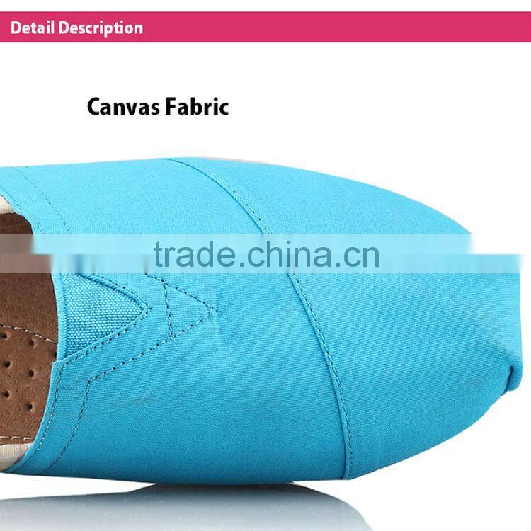 ladies popular rubber sole blank canvas shoes