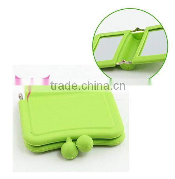 Cosmetic Mirror Bag,Silicone Pocket Mirror, Silicone Mirror