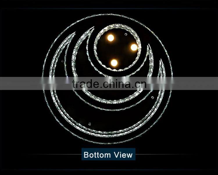 CE&RoHs Approved Round Modern Ceiling Lamp 220V K9 Crystal Chandelier