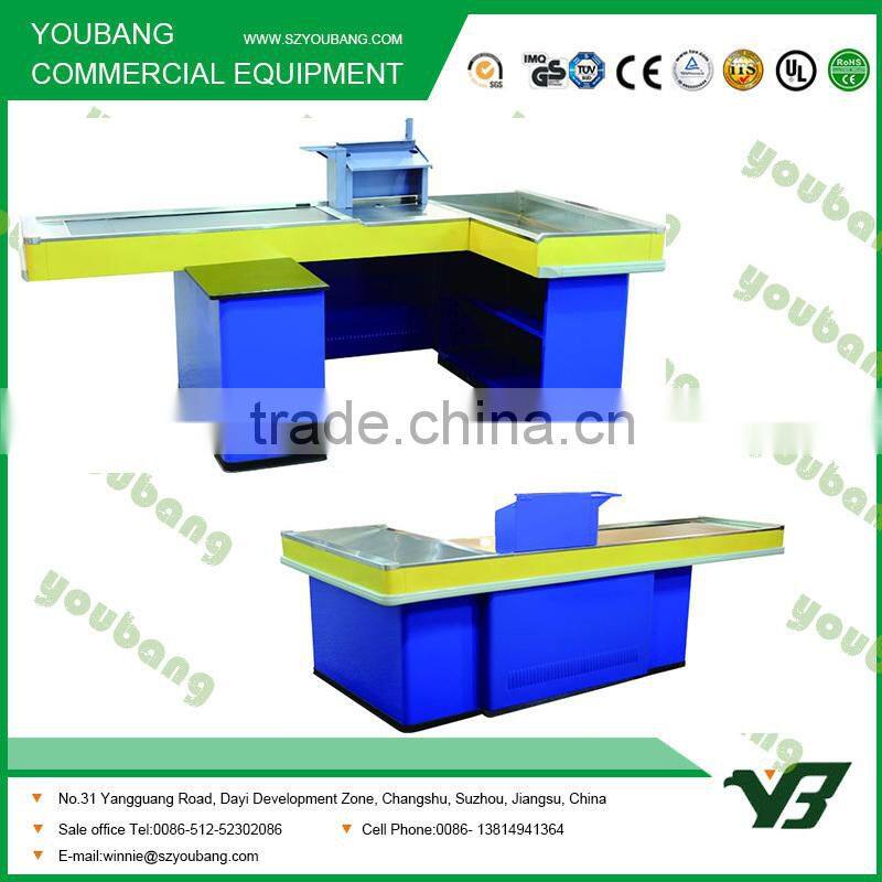 cash checkout counter with supermarket cash counter