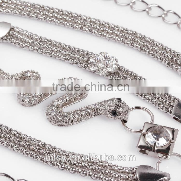 Snake shaped manufacture fashion zinc alloy decorative ornament chain Brightness F1-80026