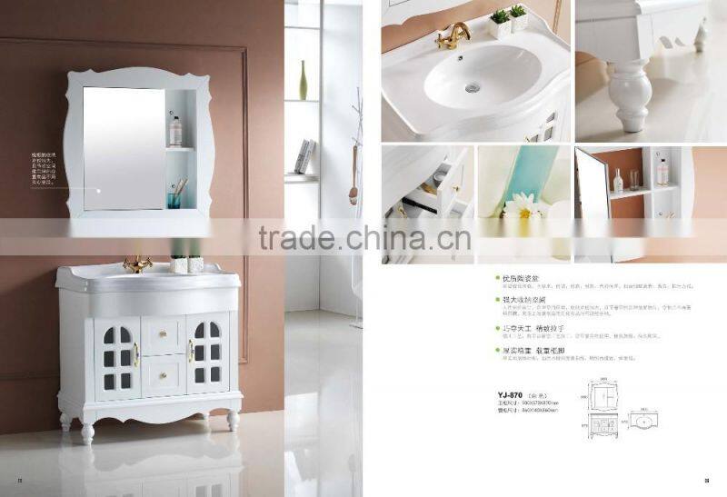 Simple design! waterpproof solid wood low price modern bathroom cabinet