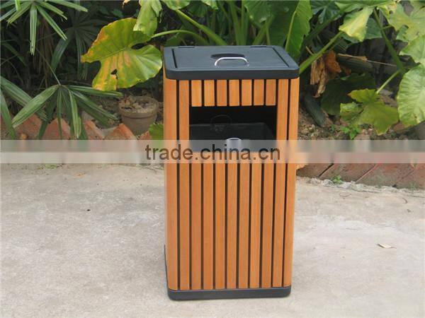 316 stainless steel and merbau wood dustbin public dustbin outdoor dustbin