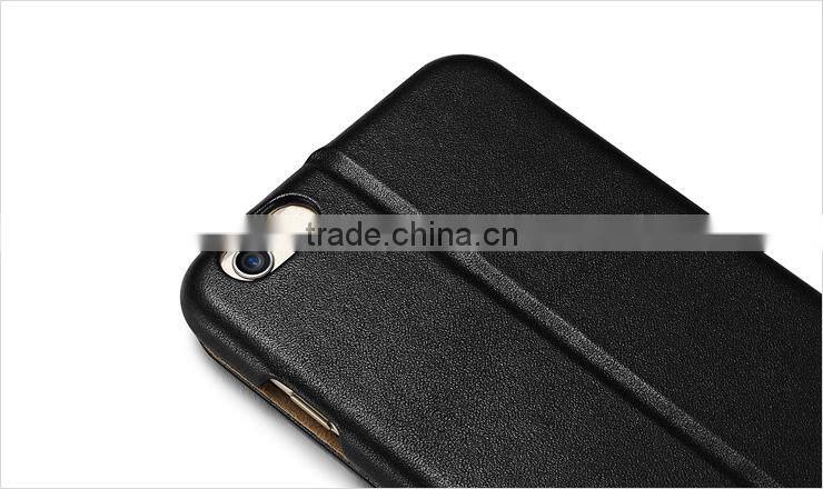 Genuine leather flip wallet case for iPhone6 plus case