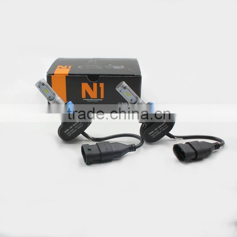 factory wholesale 8000LM N1 LED Headlight conversion kit H7 H8 H9 H11 PSX24 PSX26 Car LED Head lamp Bulb replacement headlamp