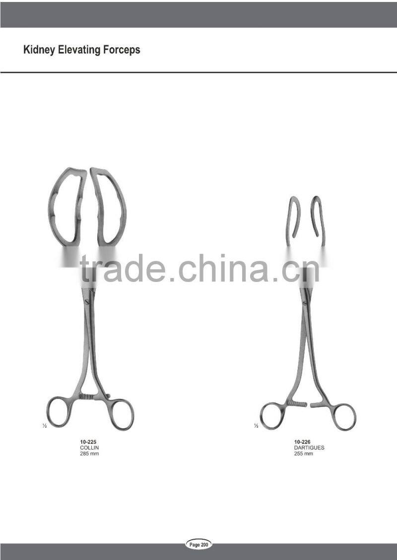 Surgical Kidney Elevating COLLIN DARTIGUES Forceps Instruments Stainless Steel