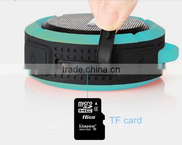 Portable waterproof outdoor shower speaker with MIC support TF card micro USB