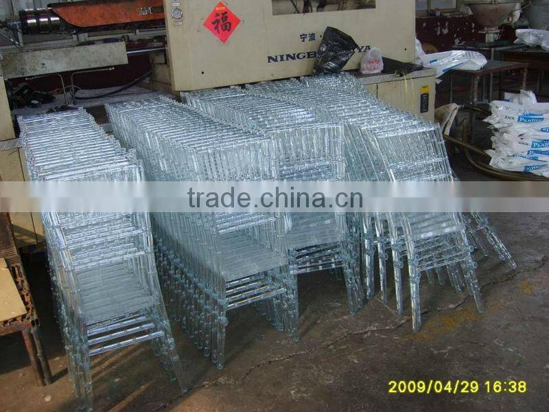 Disassembled Transparent Resin Restaurant Chiavari Chair