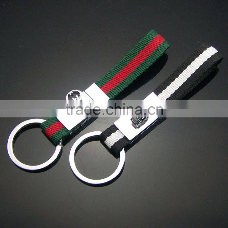 Hot Selling HPK201 Promotional Fabric Alloy Carabiner Keychain