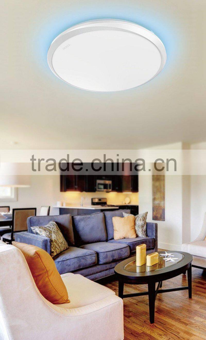 TIWIN 27w wireless dimmable RGB CE ROHS led ceiling lamp with remote controller smart lighting