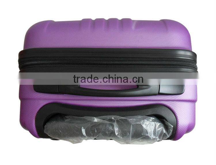 2014 china supplier simple accessories cheap price 3pcs abs trolley luggge set 16'' 18''cabin size travel case four wheels