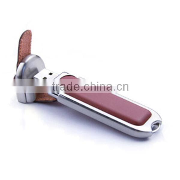 Hottest selling leather pen drive 1GB