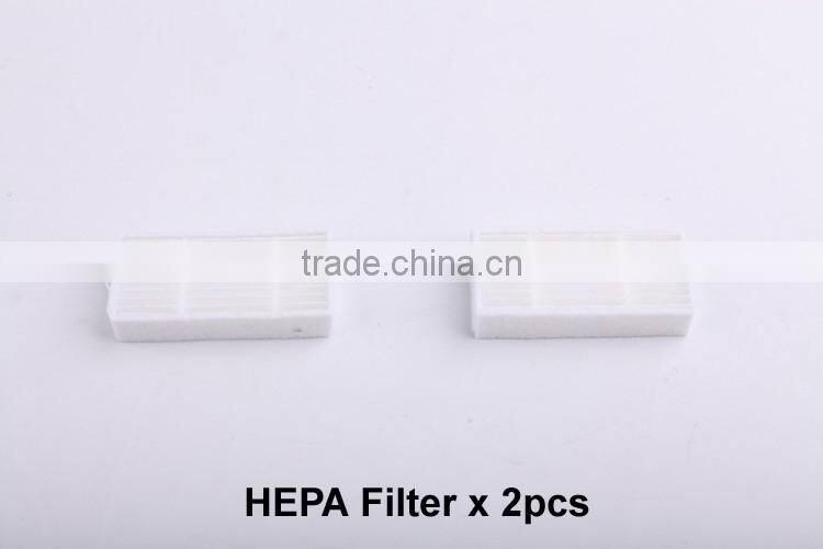 (For KK8) Spare Parts Pack for Vacuum Cleaning Robot, Including Side Brush x 4pcs + HEPA Filter x 2pcs