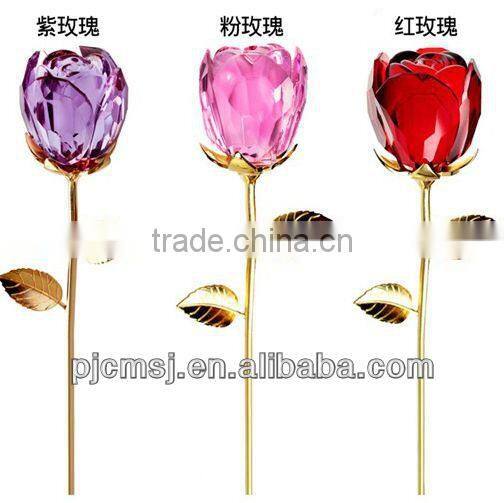 beautiful crystal rose as decoration or gifts