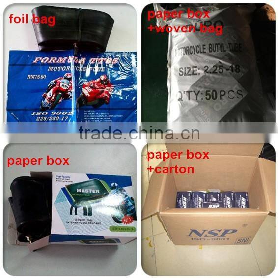 tubo de goma de butilo motocicleta 4.10-18 460-17 460-18 5.10-17 5.10-18