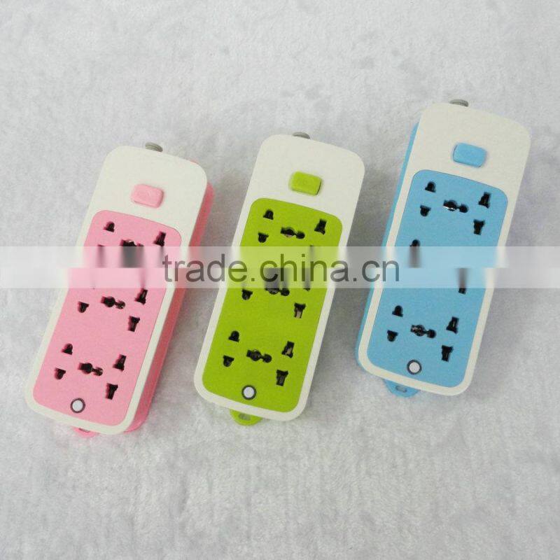 6 Way Candy Color Multi Universal Electrical Power Extension Socket