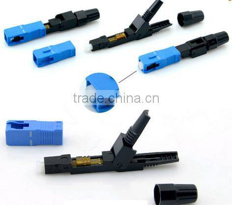SC APC fiber optic fast connector/fiber optic quick assembly connector/sc field assembly optical connector