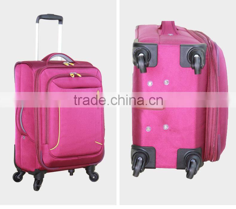 2016 Desiner High End Business style Fabric trolley Luggage suitcase with 4 spinner wheels