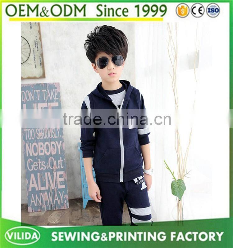 wholesale outdoor sportwear dry fit fastion kid's jacket tracksuit