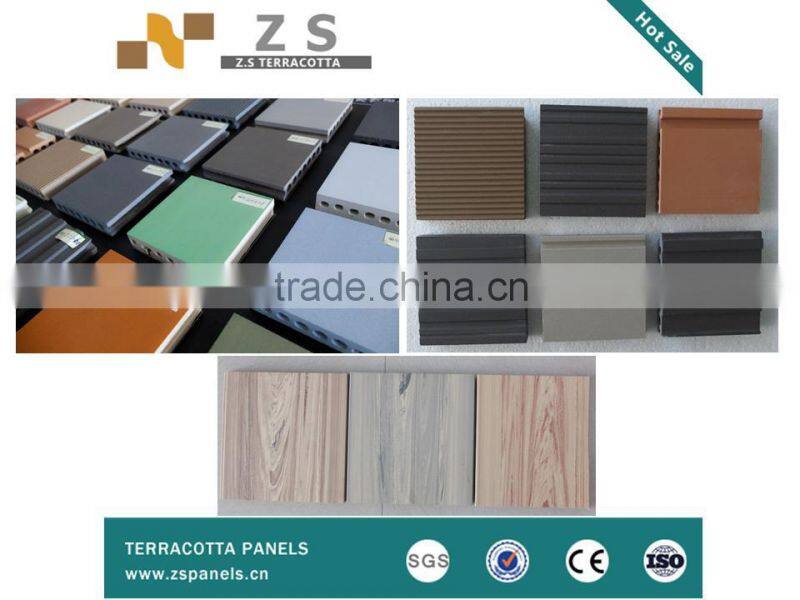 18mm 30mm thickness terracotta stick baguette for outdoor wall building red stick grey wall louver