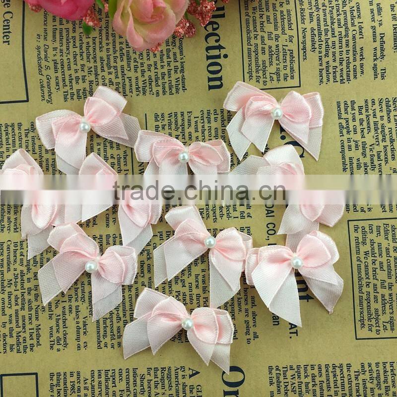 Wholesale handmade cheap decorative customized satin ribbon mini bow