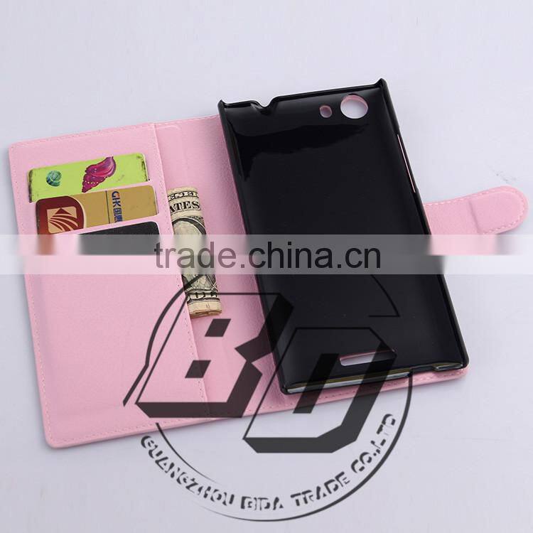 Wholesale Popular Magnetic flip leather wallet case with card slots For Wiko Ridge fab 4G leather case fast delivery