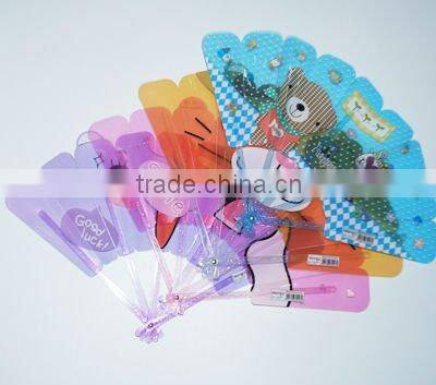 2014 new design hot selling new design pp folding fan cheap