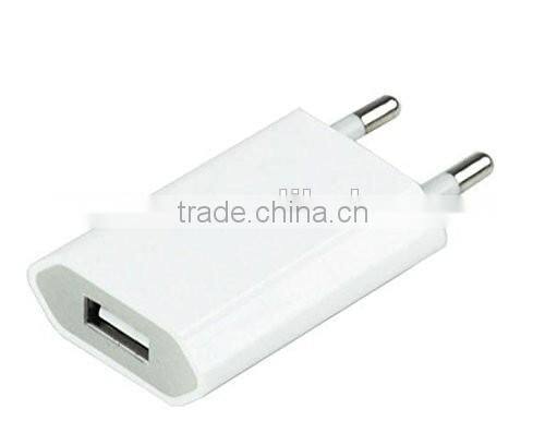 USB power adapter for iphone, samsung mobile, European USB Power Adapter EU Plug Wall Travel Charger For iPhone 6 5S 5C(White)