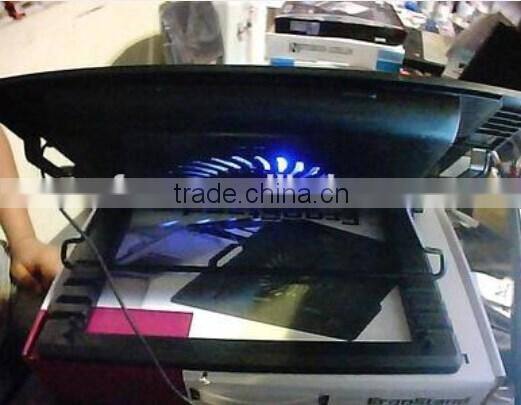 Best selling adjustable 2 usb notebook cooler stand , laptop cooling pad ,laptop stand holder