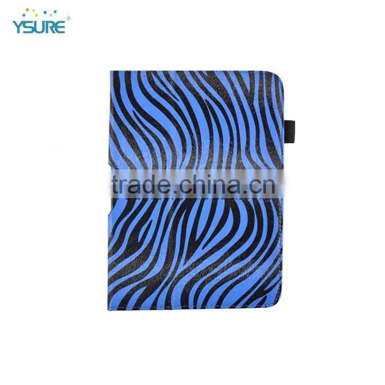 stand Zebra leather Case for Nook HD table with book style