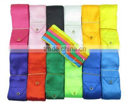 LOQ MOQ cheap Chinese silk Gymnastic Dance ribbons wholesale