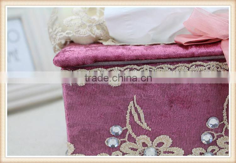 High-grade velvet square tissue box