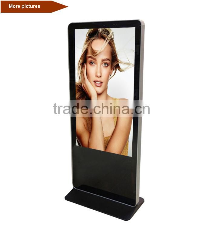 Smart floor stand HD wifi internet 42 inch advertising LCD loop advertising signage equipment
