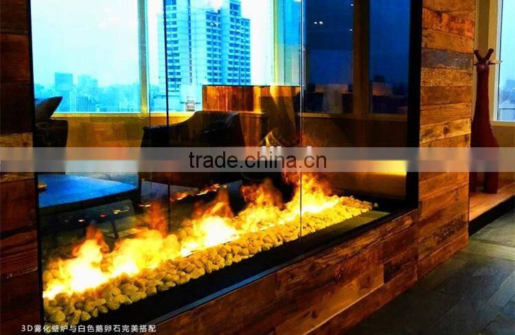 3D flame no cast iron square round 220v electric fireplace