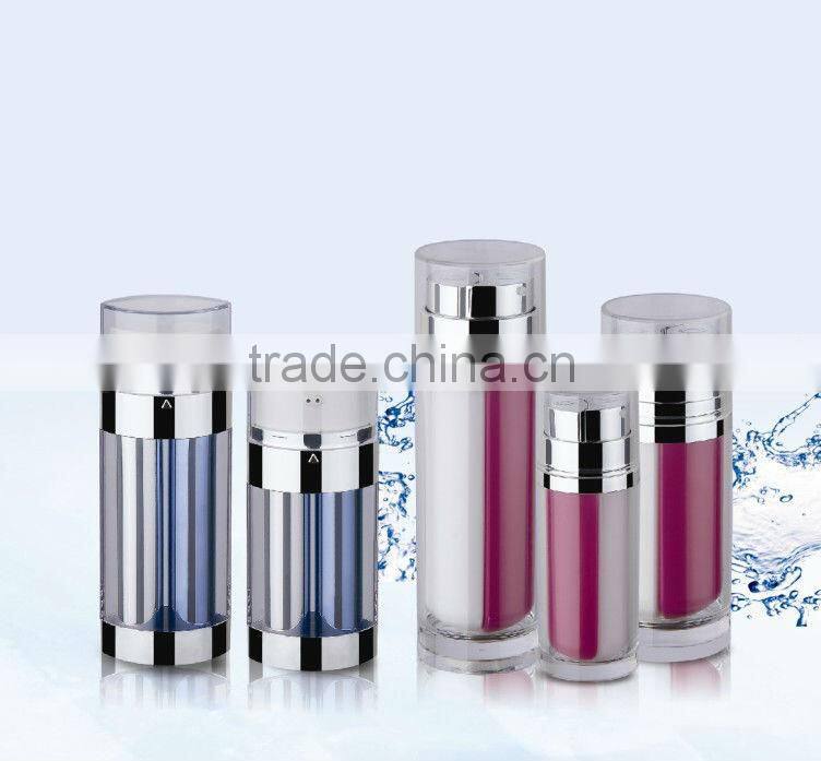 straight round dual chamber cosmetic bottle, lotion bottle, cosmetic container,2x20ml, 2x40ml, 2x60ml