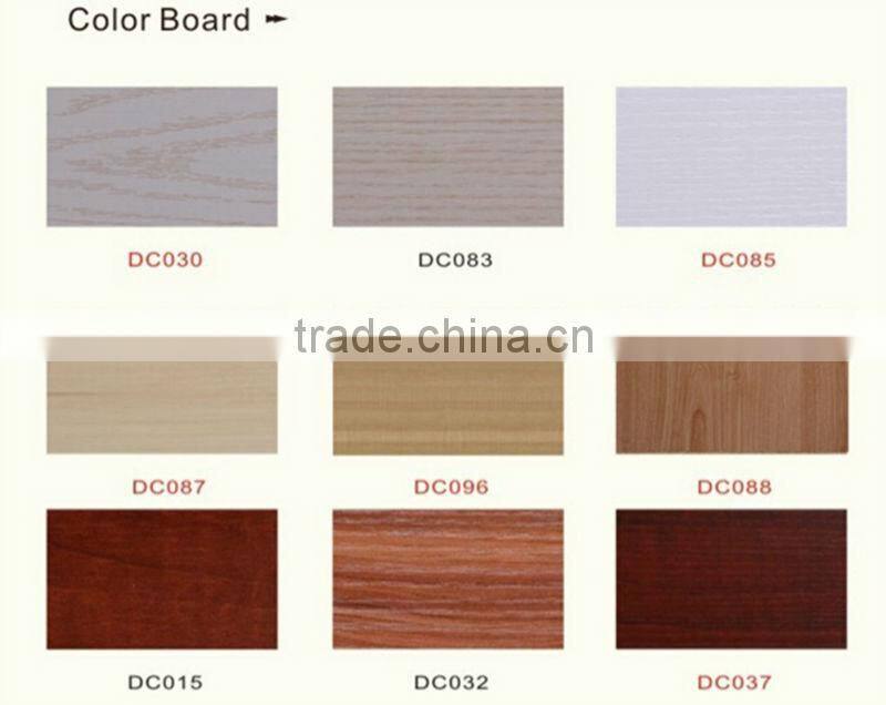 Wooden bookcase with sliding glass doors