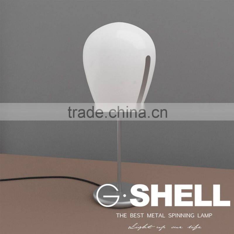 Elegant fabric egg shade cafe led economic table lamp