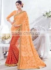 Sweet Red Viscose Georgette Saree/indian designers saree online shopping