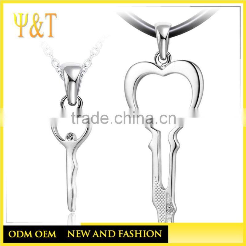 Cusotm design stainless steel jewelry couple blank dog tag pendant necklace wholesale