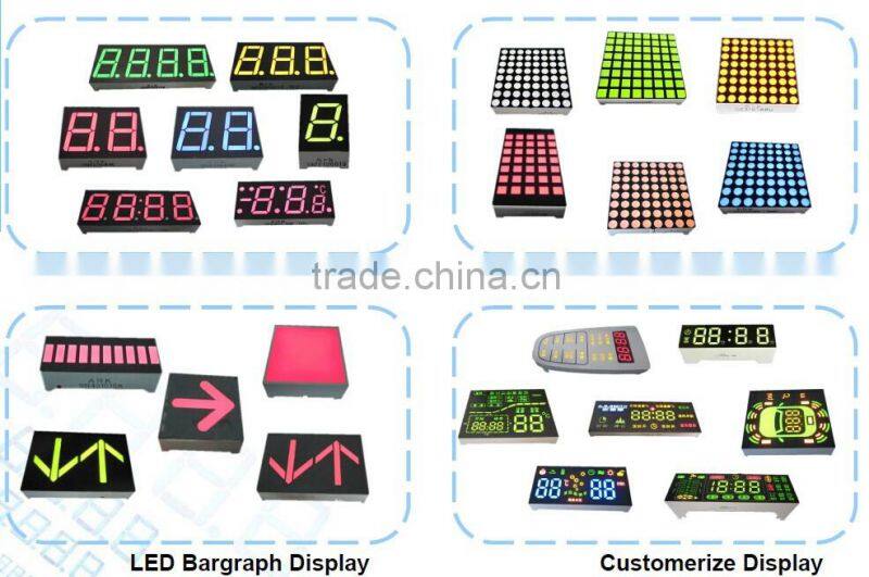0.8 inch 7 segment led display for digital display meter in orange red color