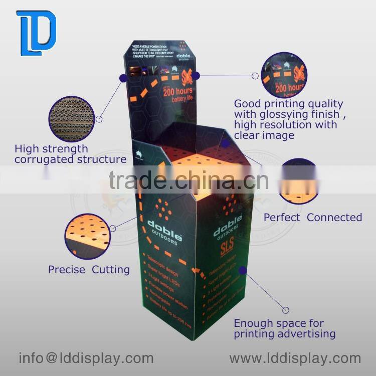 Custom style cardboard retail dump bins for product promotion in supermarket