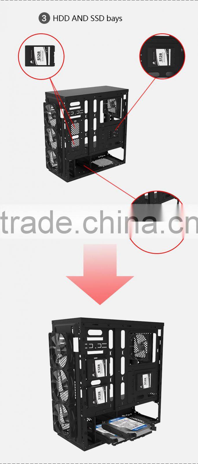 aigo Elegance 3 ATX computer case best seller red and black