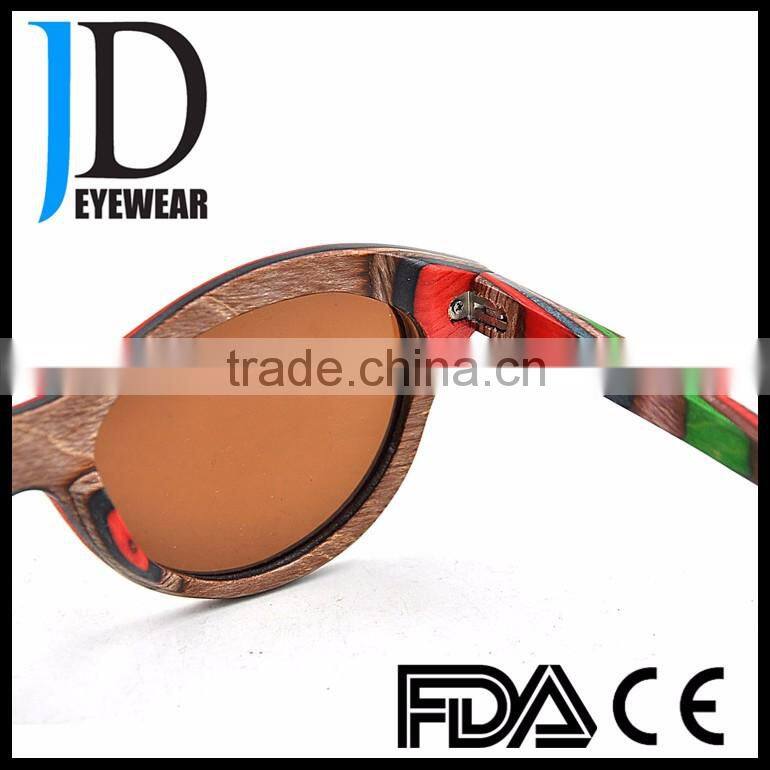 High Quality Custom Made Butterfly Style Natural Wooden Sunglasses
