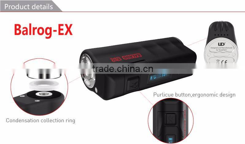 High quality China new Design UD Balrog EX 26650 box mod