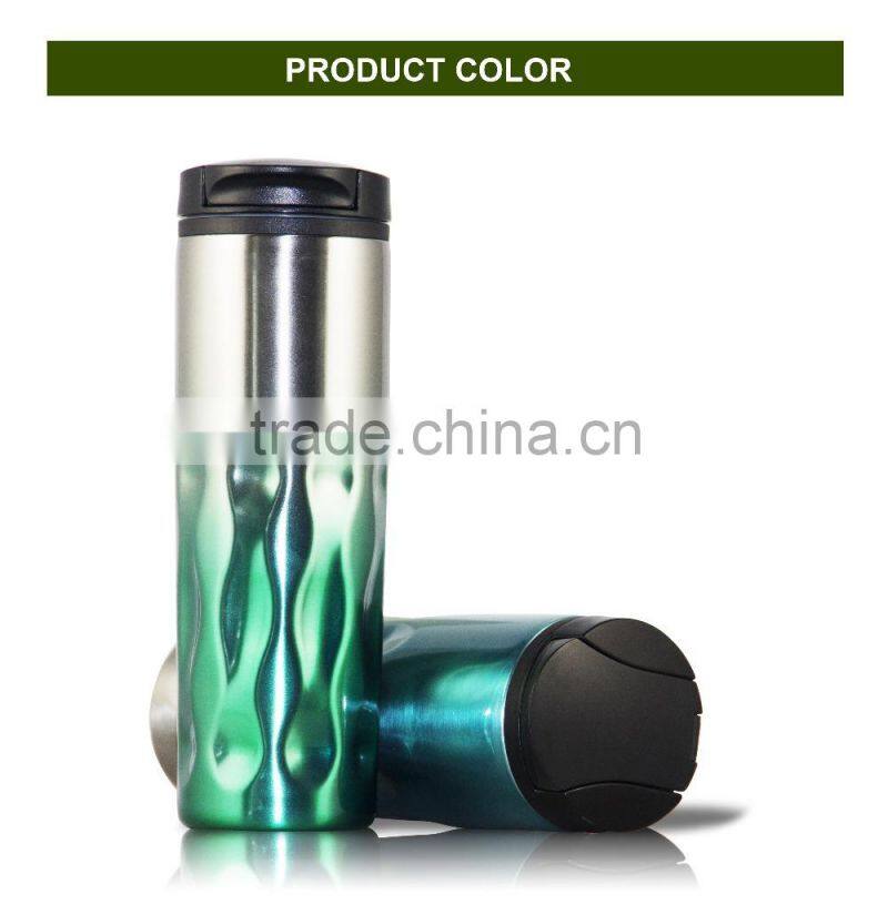 Custom double wall coffee travel mug, wholesale stainless steel custom coffee cup mug