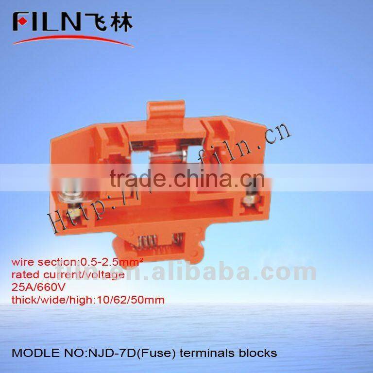 NJD-7L plastic electrical screw terminal block