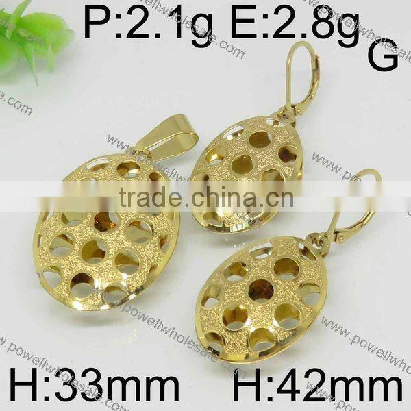 Powell wholesale popular china suppliers dubai gold jewelry earring jewelry set